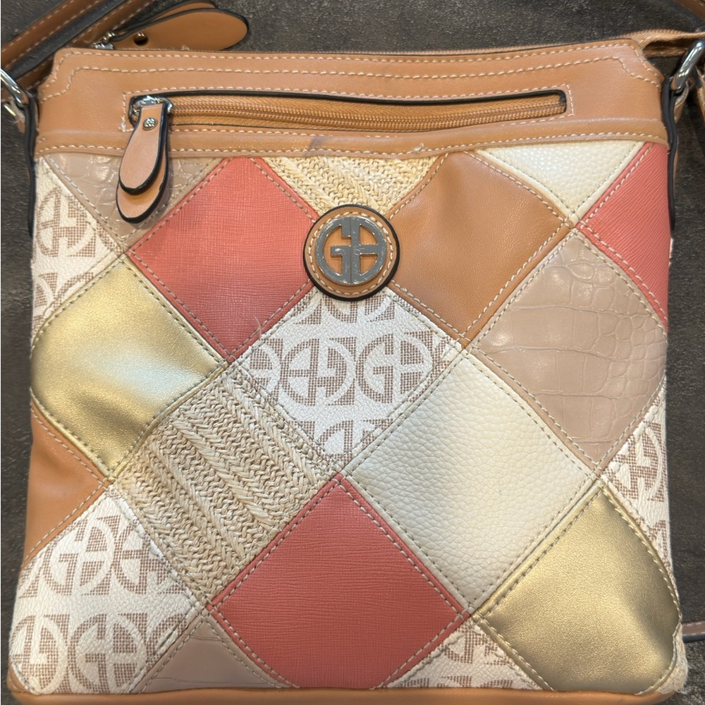 Giani Bernini Multicolor Patchwork Crossbody Bag - image 1